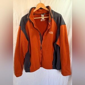 The North Face Burnt Orange and Charcoal Jacket